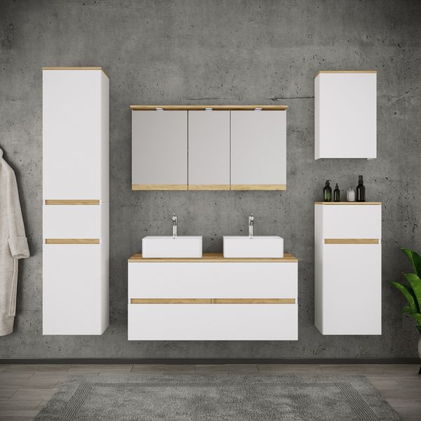 Produktbild: 6 tlg. Badm&ouml;bel-Set mit Waschbecken Cosila-I 111cm
