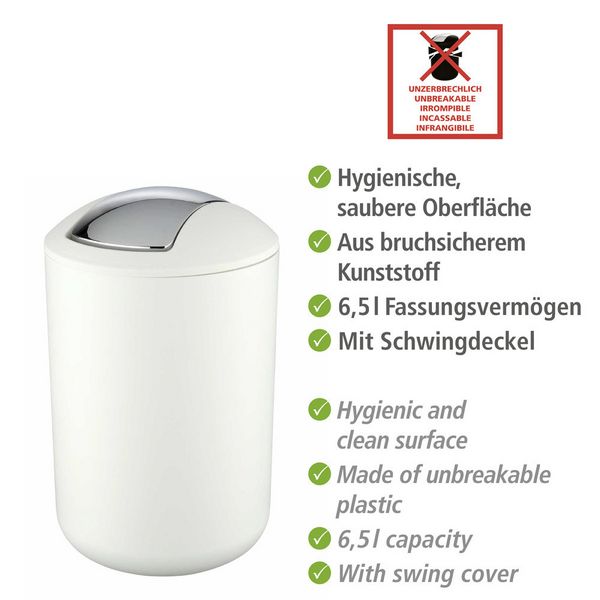 Produktbild: Kosmetikeimer Mod. Brasil Wei&szlig; L, 6,5 Liter