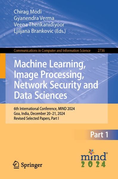 Produktbild: Machine Learning, Image Processing, Network Security and Data Sciences