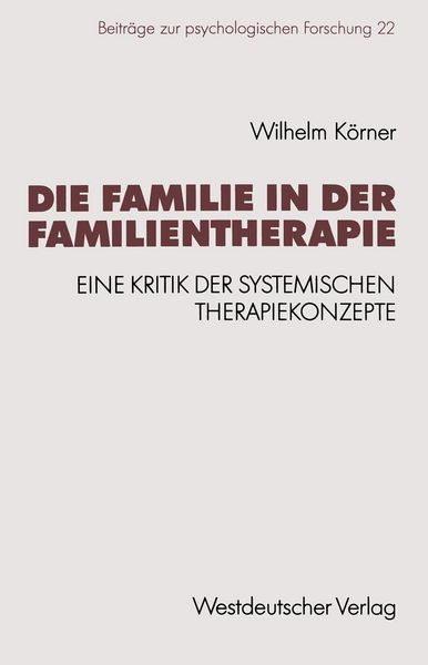 Produktbild: Die Familie in der Familientherapie