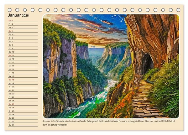 Produktbild: Orte einer M&auml;rchenwelt (Tischkalender 2026 DIN A5 quer), CALVENDO Monatskalender