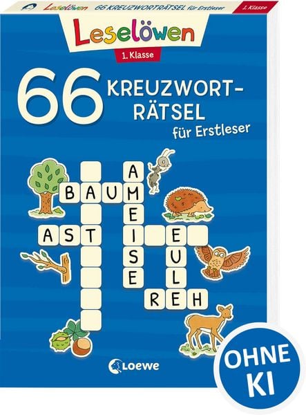 Produktbild: 66 Kreuzwortr&auml;tsel f&uuml;r Erstleser - 1. Klasse (Blau)