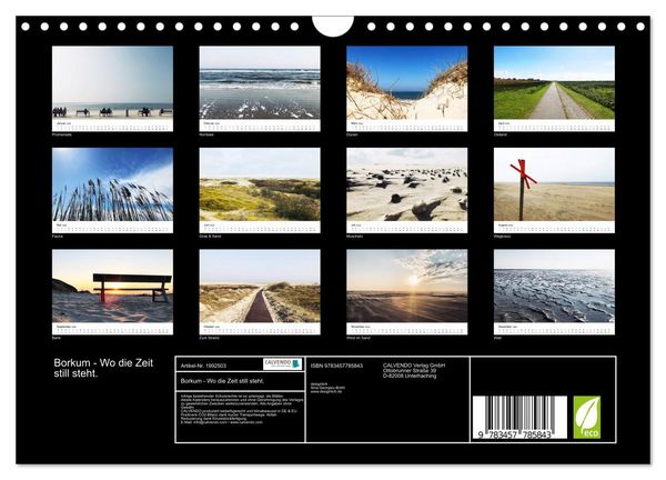 Produktbild: Borkum - Wo die Zeit still steht. (Wandkalender 2026 DIN A4 quer), CALVENDO Monatskalender