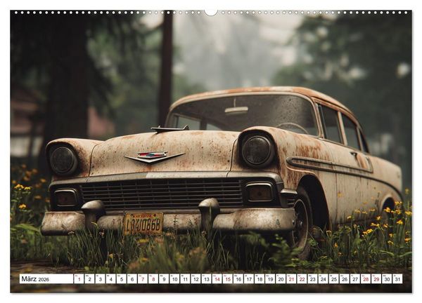 Produktbild: Rost trifft Nostalgie (hochwertiger Premium Wandkalender 2026 DIN A2 quer), Kunstdruck in Hochglanz