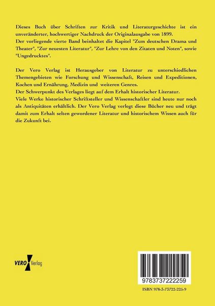 Produktbild: Schriften zur Kritik und Literaturgeschichte