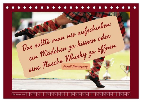 Produktbild: Whisky-Weisheiten (Tischkalender 2026 DIN A5 quer), CALVENDO Monatskalender