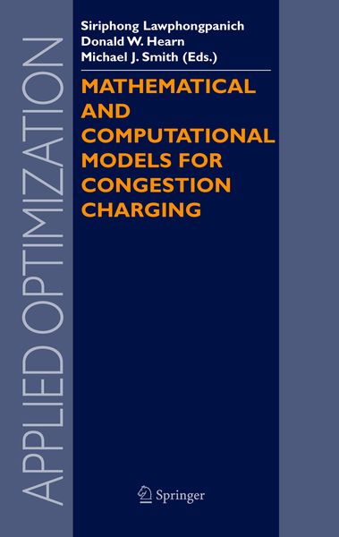 Produktbild: Mathematical and Computational Models for Congestion Charging