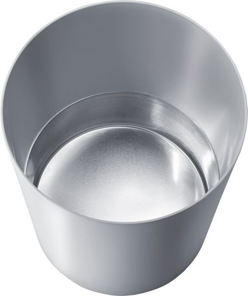 ZWINGO Sicherheitspapierkorb Kunststoff mit Aluminium-Einsatz, silber