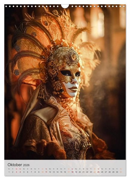 Produktbild: Karneval in Venedig (Wandkalender 2026 DIN A3 hoch), CALVENDO Monatskalender