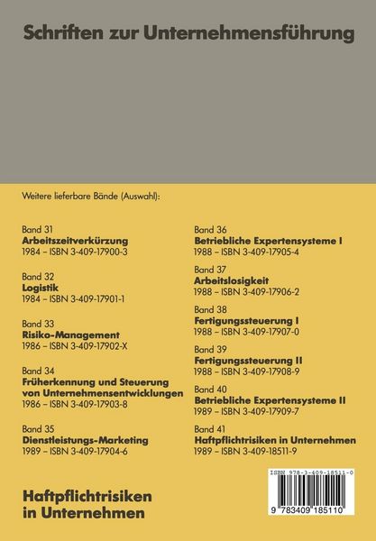 Produktbild: Haftpflichtrisiken in Unternehmen
