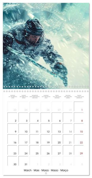 Produktbild: THE SPIRIT OF ICE HOCKEY (Wall Calendar 2026 12 &times; 12 Inch) CALVENDO 12 Month Wall Calendar