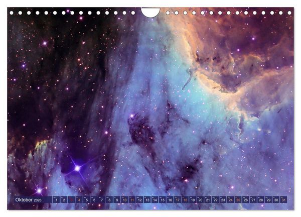 Produktbild: Galaxien, Sterne und Nebel: Leuchten aus dem All (Wandkalender 2026 DIN A4 quer), CALVENDO Monatskalender