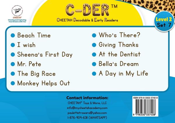 Produktbild: C-DER (CHEETAH Decodable Early Readers, Set 7, Book 59, At the Dentist