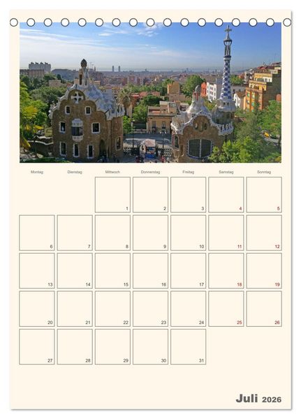 Produktbild: Valencia - Barcelona Terminplaner (Tischkalender 2026 DIN A5 hoch), CALVENDO Monatskalender