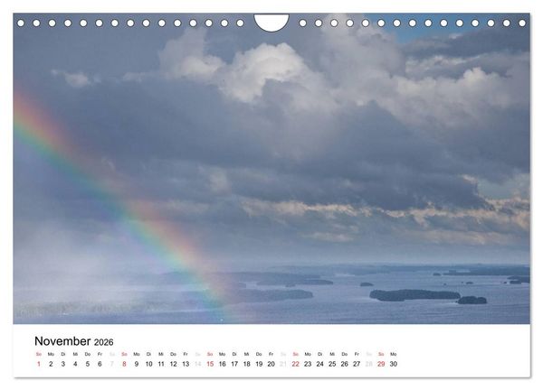 Produktbild: Finnland: Land der 1000 Seen (Wandkalender 2026 DIN A4 quer), CALVENDO Monatskalender