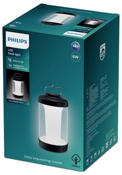 Produktbild: Philips LED 8719514443730 Cicero DSK260 LED-Akku-Tischlampe 6W Wei&szlig;, Schwarz