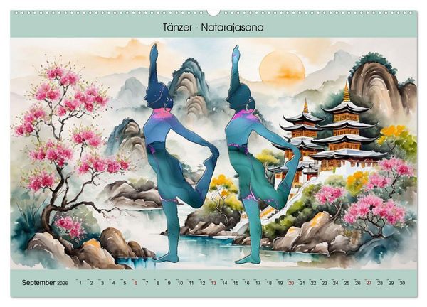Produktbild: YOGA - Harmonie von K&ouml;rper, Geist und Seele (Wandkalender 2026 DIN A2 quer), CALVENDO Monatskalender