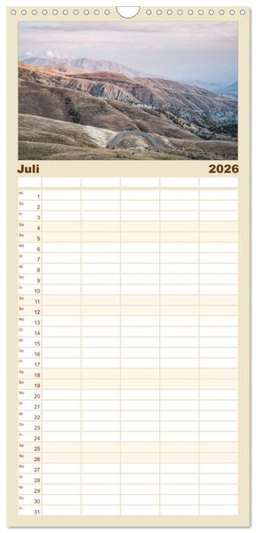 Produktbild: Familienplaner 2026 - ARMENIEN - Land der fr&uuml;hen Christen mit 5 Spalten (Wandkalender, 21 x 45 cm) CALVENDO