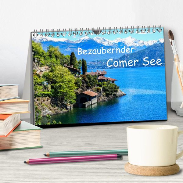 Produktbild: Bezaubernder Comer See (Tischkalender 2026 DIN A5 quer), CALVENDO Monatskalender