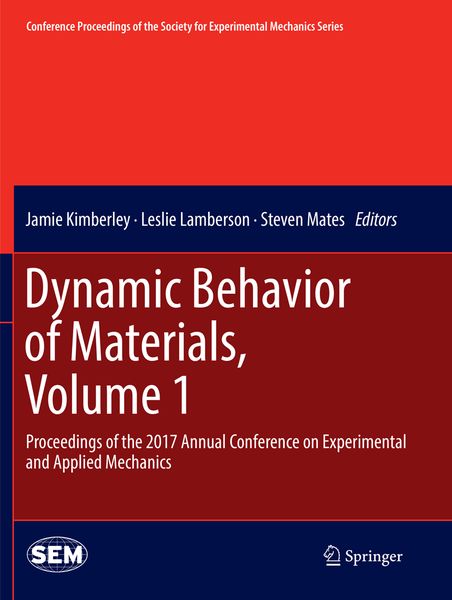 Produktbild: Dynamic Behavior of Materials, Volume 1