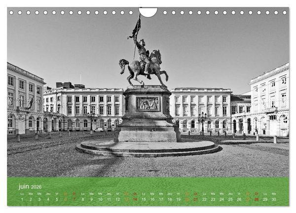 Produktbild: Bruxelles en confinement (Calendrier mural 2026 DIN A4 vertical), CALVENDO calendrier mensuel