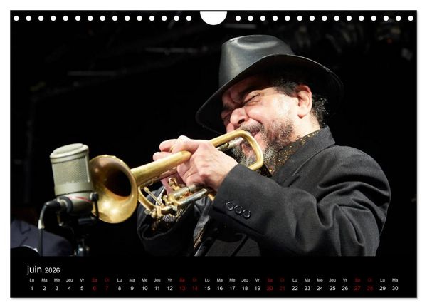 Produktbild: Jazz Trompettes (Calendrier mural 2026 DIN A4 vertical), CALVENDO calendrier mensuel