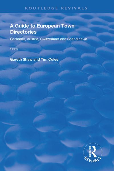 Produktbild: A Guide to European Town Directories