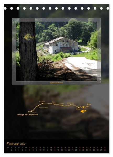 Produktbild: Camino del Norte (Tischkalender 2027 DIN A5 hoch), CALVENDO Monatskalender