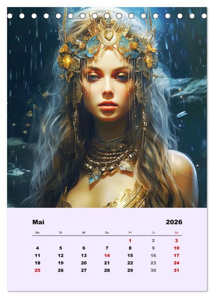 Produktbild: Magische Reise zu mystischen Wesen. Keltische Fantasie-Gestalten (Tischkalender 2026 DIN A5 hoch), CALVENDO Monatskalender