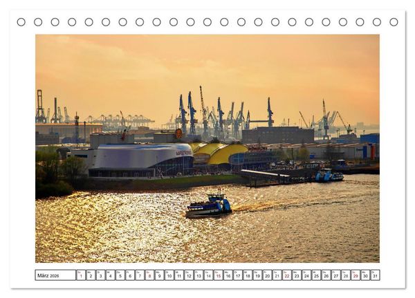 Produktbild: Hamburg sehen, f&uuml;hlen und lieben (Tischkalender 2026 DIN A5 quer), CALVENDO Monatskalender