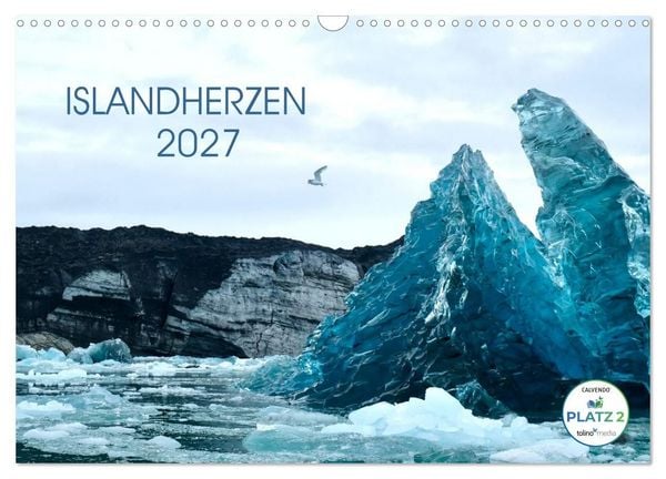 Produktbild: Islandherzen (Wandkalender 2027 DIN A3 quer), CALVENDO Monatskalender