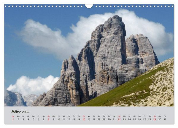 Produktbild: Wandern in den Dolomiten (Wandkalender 2026 DIN A3 quer), CALVENDO Monatskalender