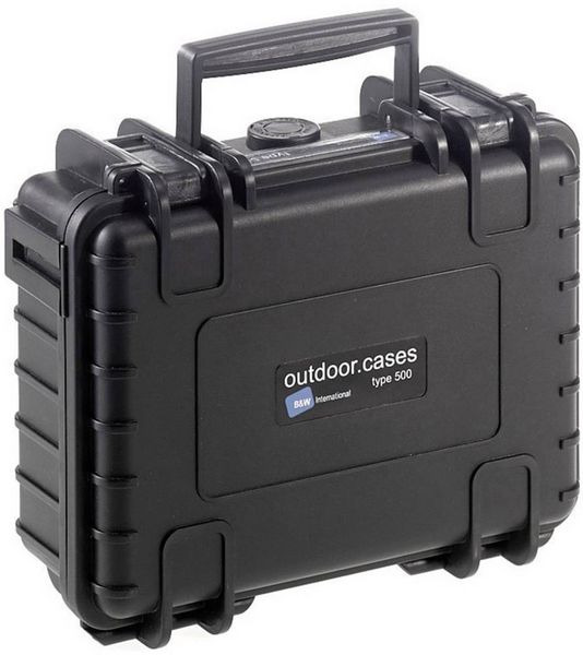 Produktbild: B & W International Outdoor Koffer outdoor.cases Typ 500 2.3 l (B x H x T) 230 x 180 x 90 mm Schwarz 500/B/SI