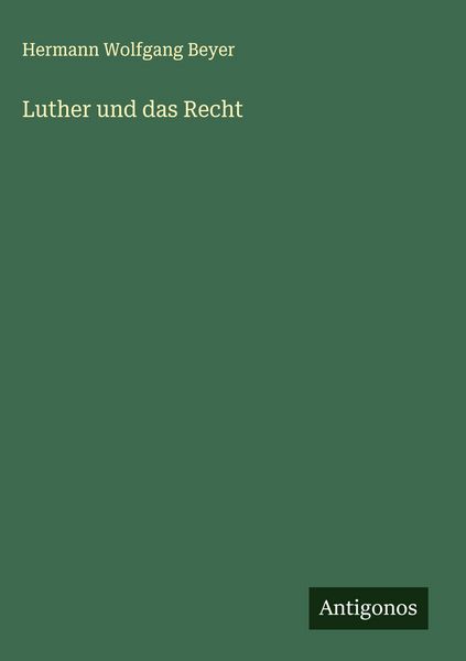 Produktbild: Luther und das Recht