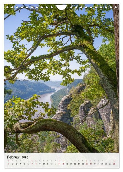 Produktbild: S&auml;chsische Schweiz - Unterwegs im sch&ouml;nen Elbsandsteingebirge (Wandkalender 2026 DIN A4 hoch), CALVENDO Monatskalender