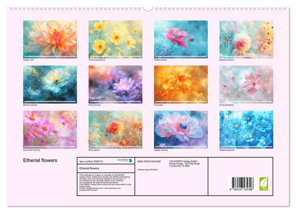 Produktbild: Etherial flowers (High Quality Premium Wall Calendar 2026 DIN A2 landscape),CALVENDO 12 Month Wall Calendar