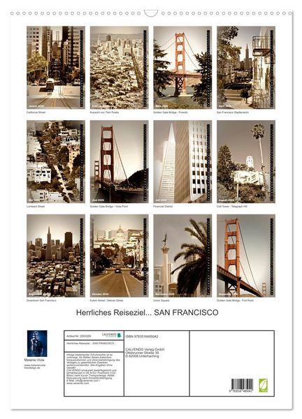 Produktbild: Herrliches Reiseziel... SAN FRANCISCO (Wandkalender 2026 DIN A2 hoch), CALVENDO Monatskalender