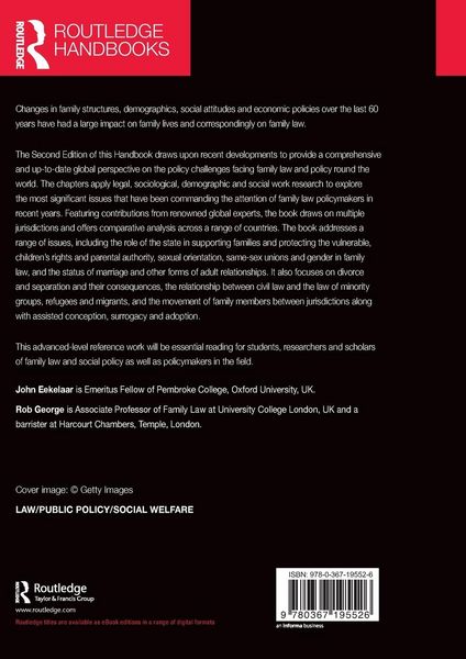 Produktbild: Routledge Handbook of Family Law and Policy