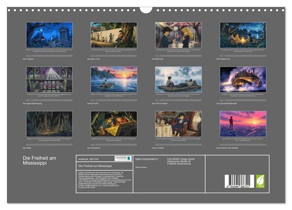 Produktbild: Die Freiheit am Mississippi (Wandkalender 2027 DIN A3 quer), CALVENDO Monatskalender