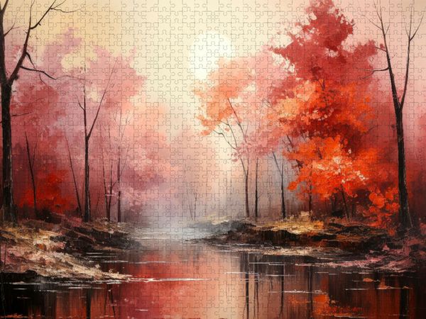 Produktbild: CALVENDO Puzzle Einzigartiges Naturfarbenspiel | 1000 Teile Lege-Gr&ouml;&szlig;e 64x48cm Foto-Puzzle f&uuml;r gl&uuml;ckliche Stunden