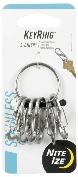 Produktbild: NITE Ize Schl&uuml;sselring NI-KRGS-11-R3 KeyRing 6 S-Biner Silber 1St.