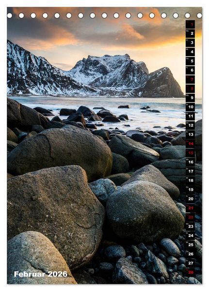 Produktbild: Lofoten. Poetische Landschaften (Tischkalender 2026 DIN A5 hoch), CALVENDO Monatskalender