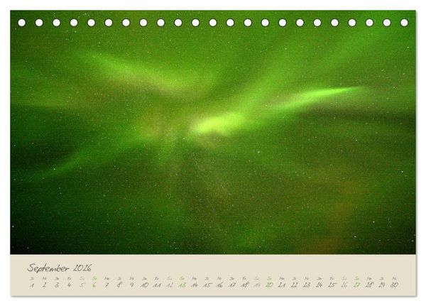 Produktbild: Zauber des Nordlichts - Aurora borealis (Tischkalender 2026 DIN A5 quer), CALVENDO Monatskalender