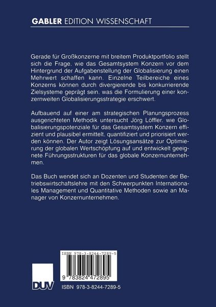Produktbild: Entwicklung von globalen Konzernstrategien