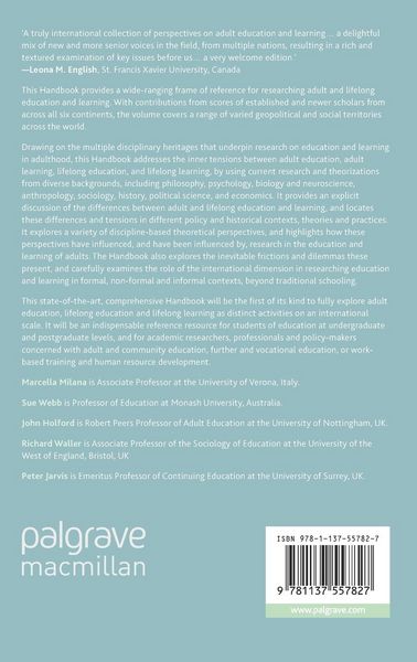 Produktbild: The Palgrave International Handbook on Adult and Lifelong Education and Learning