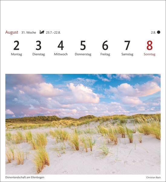 Produktbild: Sylt Sehnsuchtskalender 2027 - Wochenkalender mit 53 Postkarten