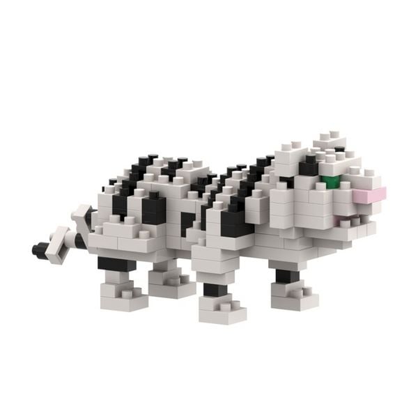 Produktbild: BRIXIES 200073 - Wei&szlig;er Tiger, 3D Konstruktionsbausatz aus Ministeinen, 155 Teile