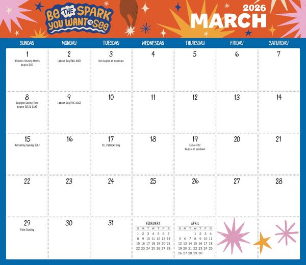 Produktbild: Dream Big Dreams Magnetic Wall Calendar 2026