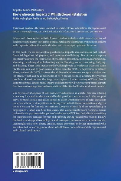 Produktbild: The Psychosocial Impacts of Whistleblower Retaliation