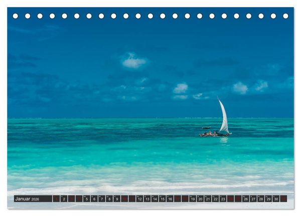 Produktbild: Inselparadies Sansibar (Tischkalender 2026 DIN A5 quer), CALVENDO Monatskalender